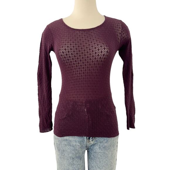 Emilio Cavallini Sheer Long Sleeve Blouse Top Lace Long Sleeve One Size NWT - Picture 1 of 10